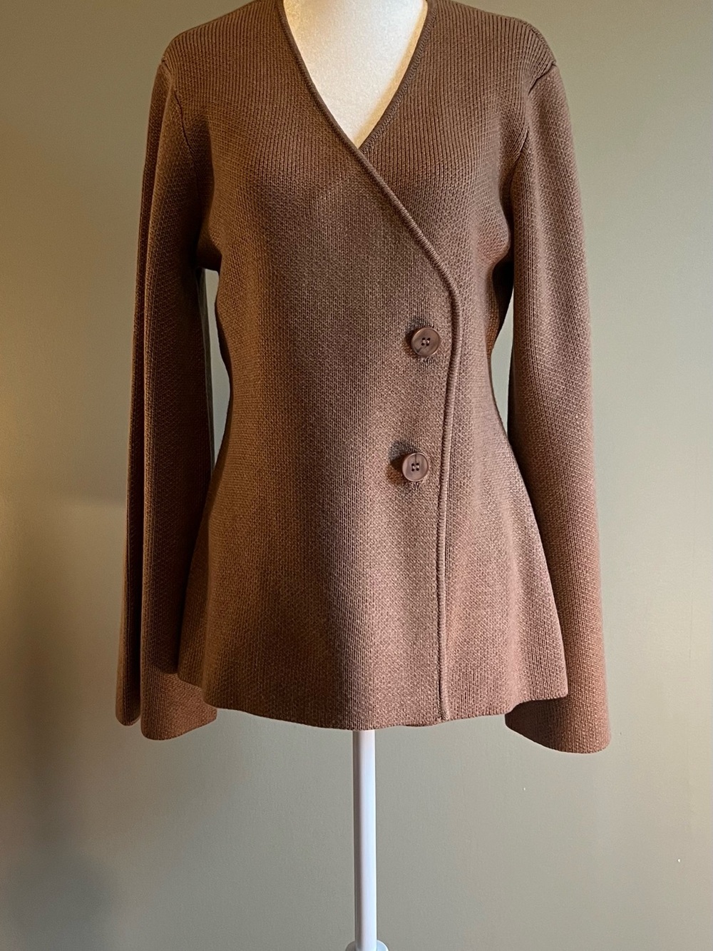 Endless Summer | Avara‎ | Brown Knit Wrap Blazer Jacket